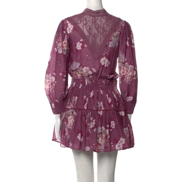 🎀 LoveSchackFancy Viola Floral Lace Print Mini Dress 🎀 - Picture 5 of 10